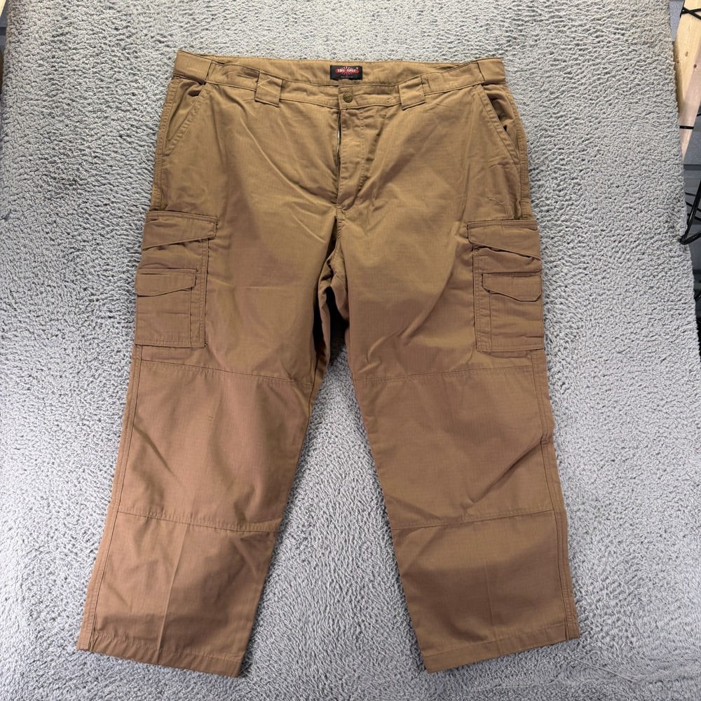 Tru-Spec Pants Mens 48x29 Brown Ripstop Cargo Straight Tactical Workwear Utility